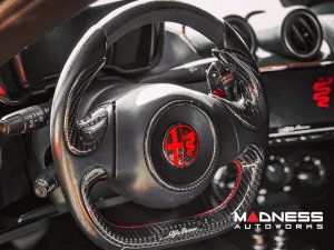 Alfa Romeo 4C Steering Wheel Trim - Carbon Fiber - Steering Wheel Badge  
